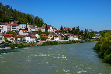 Fototapeta na wymiar City on the river Steyr in Upper Austria / Austria 