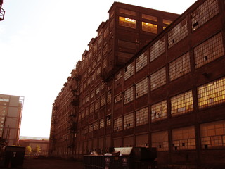 Abandoned warehouse in the afternoon
