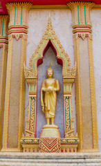 Fototapeta premium The golden buddha statue.