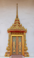 Thai windows temple.