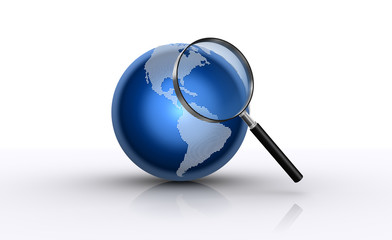 虫眼鏡と地球（アメリカ）　American edition.