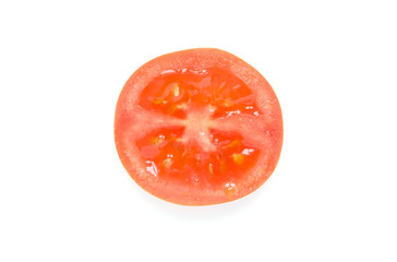 Tomato. Fresh vegetable isolated on white, slice. - Image