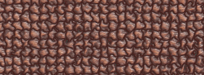 Flat wavy brown sofa leather texture