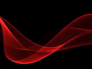 Abstract shiny color red wave design element
