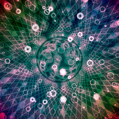 Glitter vintage lights background. Softly blurred circles. 3d rendering.