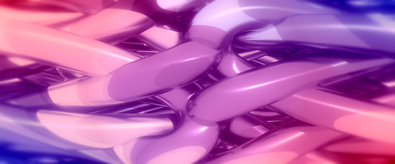 Abstract geometry background. Multicolored abstraction. 3D rendering