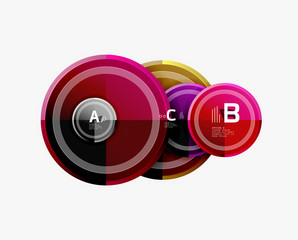 Abstract round geometric shapes, modern circles background