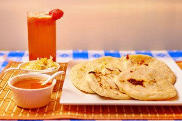 Photo of pupusas typical dish from Central America 