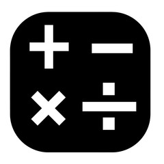 Calculator icons on white background