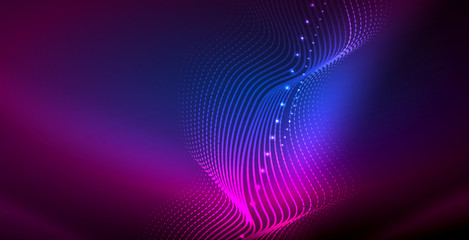 Neon lines shiny glowing background