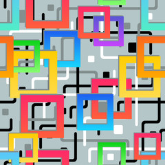 Seamless texture. Abstract geometric pattern. Modern colorful mosaic background.