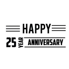 25 year Anniversary Vector Template Design Illustration