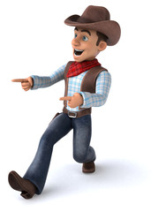 Fun Cowboy - 3D Illustration