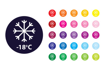 Cold sign icon. Cold color symbol.