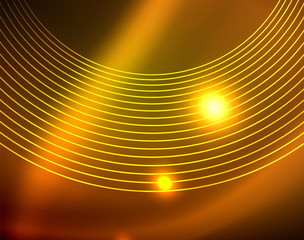 Shiny circles glowing abstract background