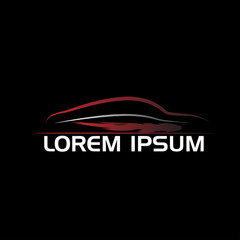 abstract line for car company logo icon