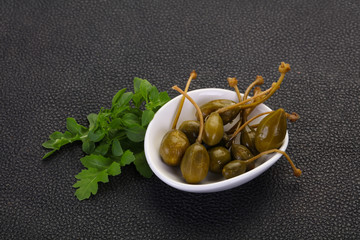 Pickled Capersberries in the bowl