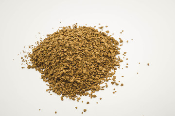 small coffee beans on a clean white background.
