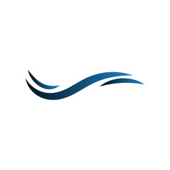 Water wave logo design template vector isolated