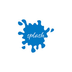 Splash water blue graphic design template vector
