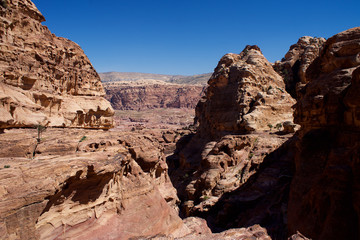 Petra Mountains in Jordan Asia