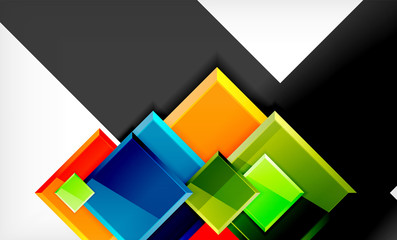 Colorful square and rectangle blocks background