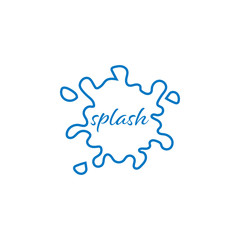Splash water blue graphic design template vector