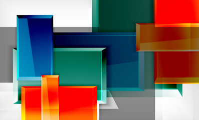 Fototapeta premium Color squares futuristic abstract background