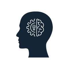 digital human head, brain, technology, head, memory, creative technology mind, artificial intelligence icon