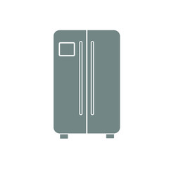 Two-chambered refrigerator outline icon. linear style sign for mobile concept and web design. Fridge with two doors simple line vector icon. Symbol, logo illustration. 