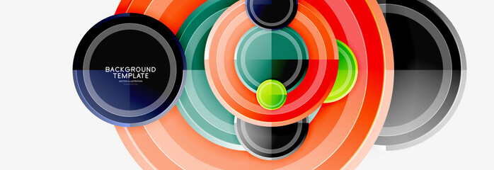 Fototapeta premium Colorful glossy circles background