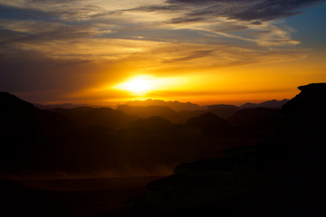 Obraz premium Wadi Rum Jordan Desert Evening