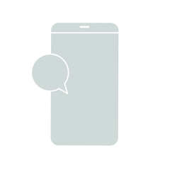 Smartphone and chat bubble