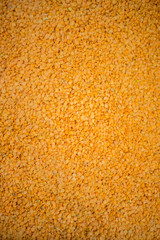 A close up of yellow lentils