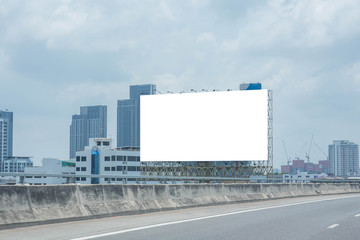 Fototapeta na wymiar Blank billboard for advertisement.