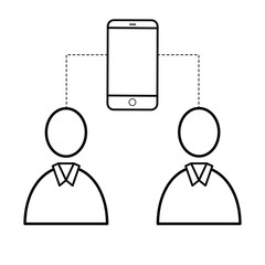 smartphone and people icon