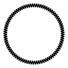 Decoration circle Decorative line Art frame icon black color vector illustration flat style image