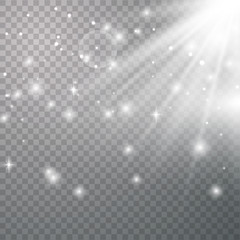 Vector transparent white sunlight 