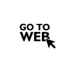 Web icon, Flat icon Web internet or globe symbol with mouse cursor 