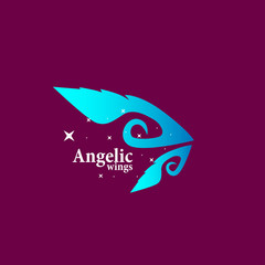 angelic wings logo icon