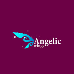 angelic wings logo icon