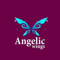 Obraz premium angelic wings logo icon