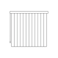 Window blinds, shades line icon