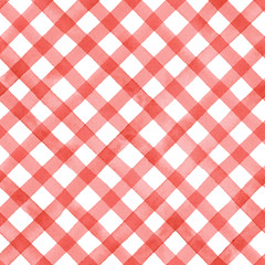 watercolor check ;  vector, seamless pattern,  hand painting 