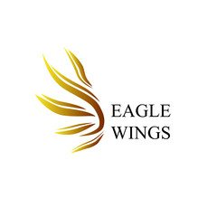 Fototapeta na wymiar eagle wings logo icon