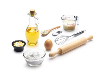 Isometric presentation of baking ingredient
