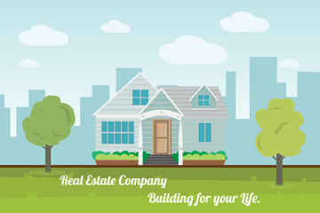 House and home template for Modern Real Estate company that building house, home, architectural, design, corporate branding identity - vector illustration Eps 10.