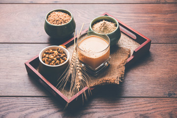 Sattu sharbat is a cooling sweet drink made in summer with roasted black chickpea flour, barley,...