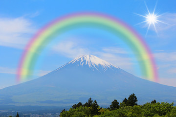 御殿場からの富士山の風景