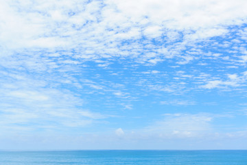 Fototapeta na wymiar Beautiful white fluffy clouds with blue sky background. Nature weather, the vast cloud blue sky.